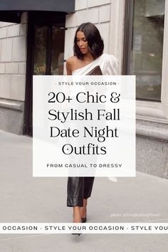 20+ chic fall date night outfits you’ll feel amazing in! From a first date, casual date night, dressy date and everything in between, we’ve got the perfect fall and winter date night outfits for you! Downtown style, chic style, fall date night outfit black woman. photo: @lovefashionfriends Fall Dinner Outfits Black Women, Evening Outfits For Women Going Out, Casual Girls Night Out Outfit Ideas, Autumn Night Outfit, Girls Dinner Outfit Fall, Early Fall Date Night Outfit, Fall 2023 Date Night Outfits, Autumn Party Outfit Night, Anniversary Dinner Outfit Fall