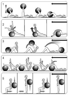 an exercise diagram shows how to do the splits and pull ups with balls on each side