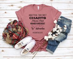 Beautiful, comfy tee that showcases your Essential's class! Let everyone know the hard work put into this class with this classy shirt. Makes a great tutor gift as well! ------Sizing and Fit------ Sizing measurements are included in a picture in the listing. -100% combed and ring spun cotton - 4.2 ounce t-shirt -Unisex jersey crewneck t-shirt - Shoulder taping  -Side seamed ------Processing and Shipping------ It takes 1 to 2 weeks to process and ship your item. Once shipped, USPS takes about 2-5 Birth Reveal, Jesus Clothes, Mommy Shirt, Faith Clothing, Classical Conversations, Pregnancy Announcement Shirt, Maternity Shirt, Future Mom, Heat Press Vinyl