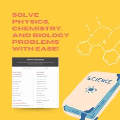 a book with the words solve physics, chemistry and biology problems with ease on it