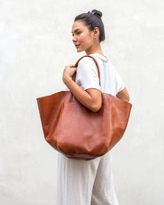 Milan Leather Tote - Cognac – Liberté Leather Brown Smooth Grain Hobo Bag For Shopping, Brown Bags For Fall, Brown Smooth Grain Bags For Fall, Brown Smooth Grain Tote Shoulder Bag, Brown Double Handle Hobo Bag With Smooth Grain, Large Elegant Brown Shoulder Bag, Fall Smooth Grain Tote Shoulder Bag, Brown Smooth Grain Hobo Bag For On-the-go, Daily Use Cognac Hobo Bag With Smooth Grain