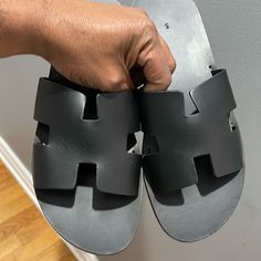 These Slippers Are Brand New And Have A Style Like Hermes And Are Very Nice Hermes Slippers, Slippers For Men, Slippers Black, A Style, Flip Flop Sandals, Flip Flops, Shoes Sandals, Men's Shoes, Hand Made