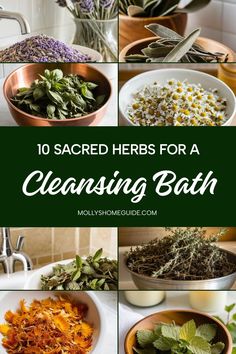 Diy Herbal Soap, Spiritual Bath Recipes, Bath Tea Recipe, Apothecary Ideas, Goddess Bath, Bath Ingredients, Cleanse Your Energy, Sacred Herbs