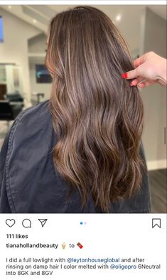 Brunette With Dimensional Highlights, Subtle Highlights Brown Hair, Cool Brown Hair With Highlights, Brown Sugar Hair, Color Formulations, Hair Formulas, Balayage Dark, Cool Brown Hair, Beige Hair