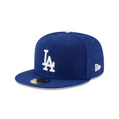 New Era LA Dodgers Authentic Game 59/50 Fitted Hat (70331962) - STNDRD ATHLETIC CO. Cheap Fitted Hat For Baseball Season With Curved Bill, Jackie Robinson Day, Dodgers Logo, Blue Crown, Dodger Stadium, Jackie Robinson, New Era Cap, New Era 59fifty, Oakland Athletics