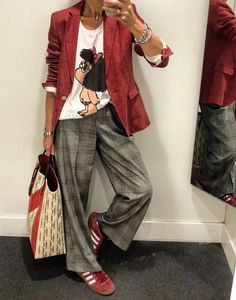 Vetement Hippie Chic, Mode Casual, Looks Street Style, Plaid Pants, 가을 패션, Looks Style, Mode Inspiration, Outfits Casuales, Look Fashion