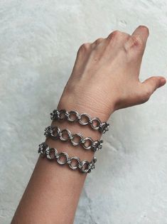 Hello! I made these Rosette Floral Bracelets using strong & skin-friendly, Stainless Steel rings, with the ancient craft of chainmail. * This handmade jewelry will look cool & unique on your wrist. (Be ready for curious questions ;) * It would be a perfect gift for a loved one, friend or a stylish family member 🎁 - The technique used here is Rosette chainmail pattern where all the rings were attached to each other one by one by hand. - It is a limited number production and a unique design.  - T Handmade Metal Chain Bracelet, Metal Chainmail Bracelets As Gift, Stainless Steel Chainmail Bracelet As Gift, Metal Chainmail Bracelet Jewelry, Round Chainmail Metal Jewelry, Round Metal Chainmail Jewelry, Chainmail Metal Bracelet, Adjustable Chainmail Chain Bracelet, Adjustable Chainmail Chain Bracelet As A Gift