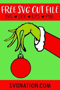 Free Svg Grinch Files For Cricut, Grinch Christmas Cards, Christmas Svg Files Cricut, Grinch Printable, Ugly Christmas Sweater Ornament, Free Svg Downloads