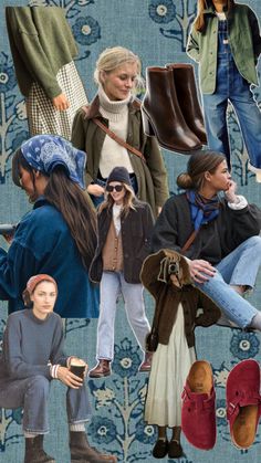 I’m revamping my closet this fall and this collage is the vibe im going for. Cozy, pops of color, simple, classic Western Denim Shirt, The Vibe, Classic Outfits, Mom Outfits, Fall 2024, Winter Looks, Fall Winter Outfits, Denim Shirt