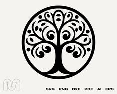 Tree Of Life Silhouette, Tree Of Life Svg, Family Tree Svg, Silhouette Tree, Png Cricut, Tree Tree, Spiritual Artwork, Tree Svg, Cricut Files