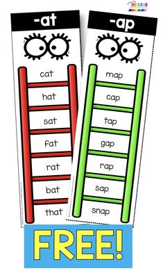 two printable bookmarks with words and pictures on them