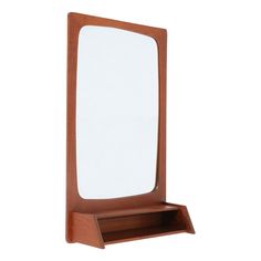 Very high quality workmanship. Solid teak frame. No veneer. Wall Mirror With Shelf, Teak Wall, Mirror With Shelf, Primary Bedroom, Teak Frame, Mid Century Danish, Apartment Inspiration, Studio Apartment, Wall Mirror