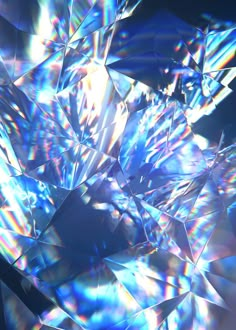 an abstract image of blue and white crystals