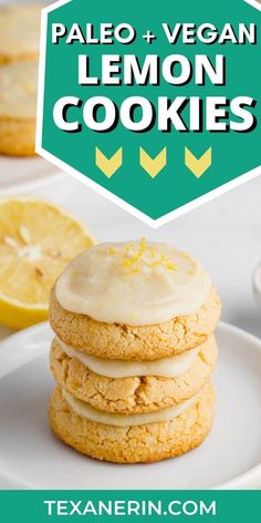 palen lemon cookies stacked on top of each other