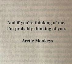 an old book with the quote and if you're thinking of me, i'm probably thinking of you