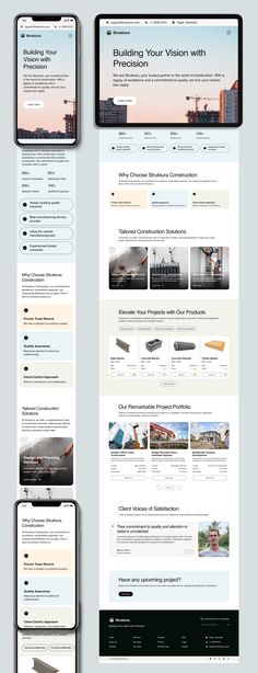 the website design for an industrial company