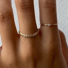 solid 14k gold chain ring. this piece is flexible like chain, but fits like a ring. made with recycled metals in the usa. Gold Chain Ring, Gold Minimalist Jewelry, Cute Engagement Rings, Recycled Metal, Chain Ring, Minimalist Jewelry, Delicate Bracelet, Gold Chain, Gold Chains