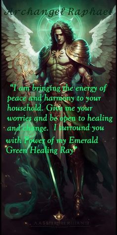 Angel Connection, Archangel Raphael Prayer, Holy Spirit Prayer, Saint Raphael, Good Night Prayer Quotes, Archangel Raphael