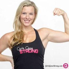 a woman flexing her muscles and showing off her strong arms with the words strong on it