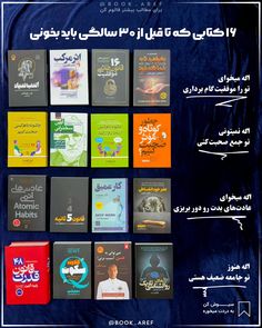 an advertisement for books written in arabic and english, with pictures of people on them