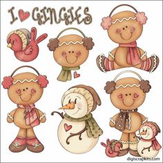 the gingers clipart set is available for commercial use on all kinds of projects