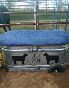 Personalized show box Goat Show Box Ideas, Show Box Ideas Livestock Diy, Livestock Show Box Ideas, 4h Show Box Ideas, 4h Buyers Gift Ideas Steer, 4 H Pen Decorations, Show Lamb Barn Ideas