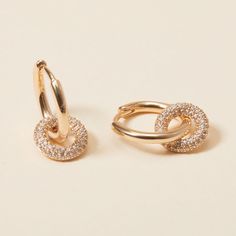 Our dazzling Crystal Eternity Double Hoop Earrings are a sparkly statement for a stylish mama. Featuring a smooth hoop linked to a circle of glistening crystals, these earrings are the perfect accessory to wear all year round.18K Champagne Gold Plated or 925 Sterling SilverLarge Hoop: Diameter: 1.58 cm, Thickness: 2.4mmSmall Hoop with Zircon: Diameter: 1 cm, Thickness: 2.54mmSent with love in a complimentary gift box Double Hoop Earrings, A Circle, Champagne Gold, Gold Plate, Hoop Earrings, Plating, 925 Sterling Silver, Sterling Silver, Crystals