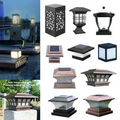 several different types of outdoor lighting fixtures