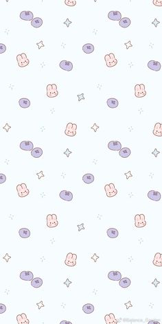 an image of a pattern with donuts on it's side and stars in the background