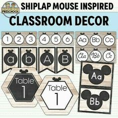 the printable classroom decor is ready to be used for mickey mouse's class