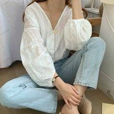 Fashion Styles Types, Blouses Women, Loose Blouse, Lantern Sleeve, Office Lady, Women Vintage, Blouse Vintage