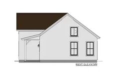 a drawing of a two story house with an attached garage