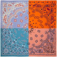 Inspired by four vintage bandanas, this printed scarf is a unique spin on the iconic, paisley style in eclectic contrast tones. Knot it around your neck to bring a touch of colour to pared-back looks. 100% Silk Twill Made in Itlay 130 x 130cm (Large) Clashing Prints, Vintage Bandana, Antique Wallpaper, Paisley Fashion, Silk Twill Scarf, Crochet Fringe, Paisley Scarves, Triangle Shawls, Printed Scarf