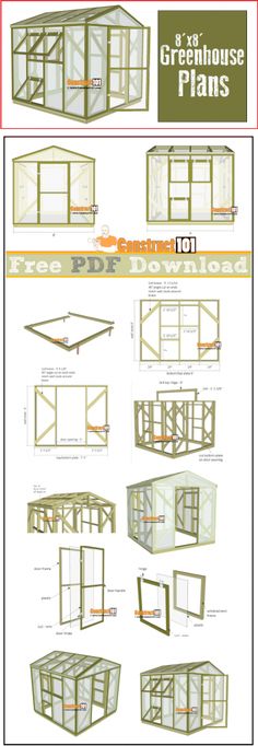 the green house plans are shown in this diagram