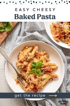 Easy Cheesy Baked Pasta Best Italian Pasta Recipes, Cheesy Baked Pasta, Authentic Pasta, Baked Penne Pasta, Pasta Marinara, Baked Penne, Sheet Pan Dinners Recipes, Baked Pasta, Whole Wheat Pasta