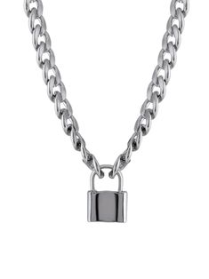 PRICES MAY VARY. VINTAGE LOCK NECKLACE: This men's chain necklace by HAQUIL is a perfect accessory for any outfit. This chain necklace is made of stainless steel and is designed to be durable and long lasting. MATERIALS: Meticulously crafted from high-quality stainless steel. SIZE AND LENGTH: Pendant measures about 0.59 x 0.78 inches (1.5 x 2 cm), includes 23.62" (60cm) wheat chain and lobster claw clasp. PERFECT JEWELRY GIFT: Unique gifts, during special occasions such as birthday, Valentine's Mens Jewerly, Character Fashion, Lock Chain, Padlock Necklace, Free Dress, Christmas Engagement, Lock Necklace, Mens Chain Necklace, Stylish Necklace