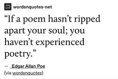 a quote from edgar allen poe about poetry