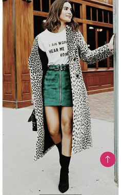 Leopard Print Coat, Rock Outfit, Paris Mode, Bohol, Rock Punk, Print Coat, Winter Trends, 가을 패션, Inspired Outfits