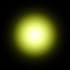 a bright yellow light shining in the dark