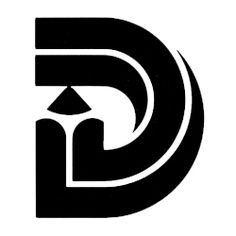 the letter d is made up of two arrows and an arrow pointing in different directions