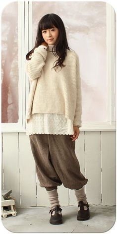 Japanese Mori Fashion, Mori Mori, Mori Girl Aesthetic, Natural Kei, Sweater Lace, Emma Jane