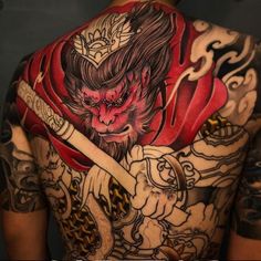 Khám Phá 101+ Hình Xăm Tôn Ngộ Không Đẹp và Ý Nghĩa Colourful Tattoo, Japanese Irezumi, Guan Yu, Korean Art, Monkey King, Back Pieces, Color Tattoo, Asian Art, Chinese Style