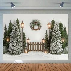 Snow Winter Christmas Tree Backdrop for Home Decor Christmas Scene Photoshoot, Homeware Display, Candle Festival, Christmas Tree Backdrop, Event Wall, Xmas Photoshoot, Tree Backdrop, Christmas Photo Booth Backdrop, Church Christmas Decorations