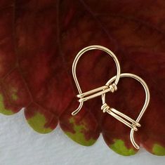 Tiny 14k Gold Hoop Earrings Solid Gold Everyday Earring Pair - Etsy 14k Gold Hoop Earrings, Tiny Hoop Earrings, Wire Jewelry Designs, Earrings Everyday, Sparkly Things, Small Gift Boxes, Classy Jewelry, Handmade Jewelry Designs, Everyday Earrings