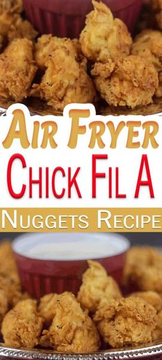 an advertisement for air fryer chicken filla nuggets recipe