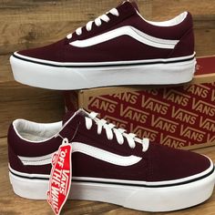 Brand New In Original Box Unisex Platform Vans Vans Shoes Old Skool, Old Skool Platform, Vans Old Skool, Womens Vans, Old Skool, Vans Shoes