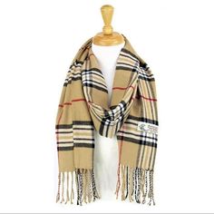 Cute Blanket Scarf Oversized Striped Tassel Wrap Beige Casual Scarves One Size, Casual Beige Scarf One Size, Beige Casual Scarf, Casual Beige Scarf, Dress For The Weather, Cold Weather Attire, Cute Blankets, Stylish Scarves, Tan Plaid