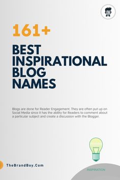 the best inspirational blog names for bloggers