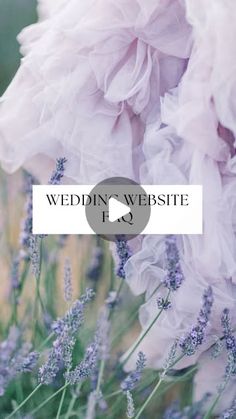 the words wedin website are in front of some lavenders and other wildflowers