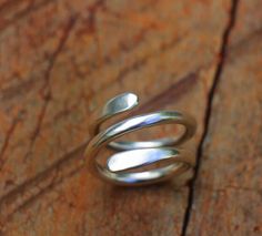 925 Sterling Silver Wide Band &STATEMENT Meditation Handmade Ring All size-D-89  | eBay Coil Ring, Ring Wrap, Ring Everyday, Silver Wrap Ring, Casual Rings, Spiral Ring, Swirl Ring, Everyday Ring, Sterling Silver Cat